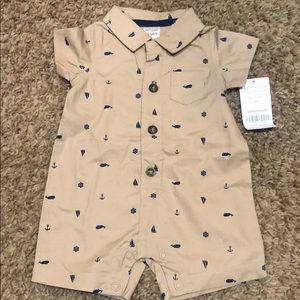 Carter’s newborn romper baby boy nautical NWT